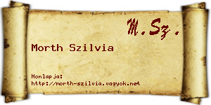 Morth Szilvia névjegykártya